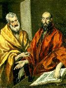 El Greco apostlarna petrus och paulus oil painting